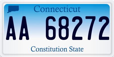 CT license plate AA68272