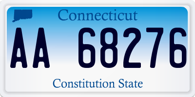 CT license plate AA68276