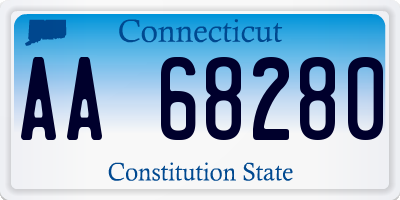 CT license plate AA68280