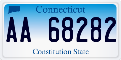 CT license plate AA68282