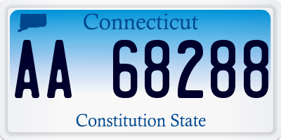 CT license plate AA68288