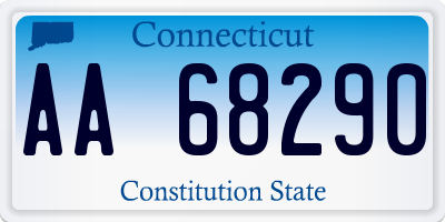 CT license plate AA68290