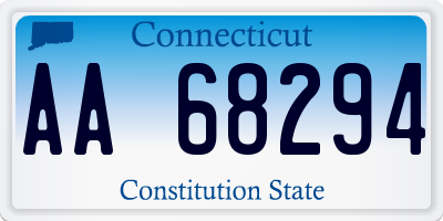 CT license plate AA68294