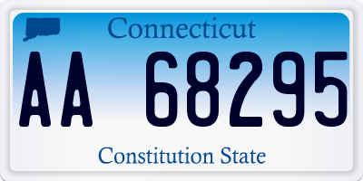 CT license plate AA68295