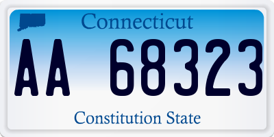 CT license plate AA68323