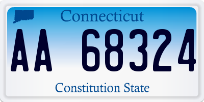 CT license plate AA68324