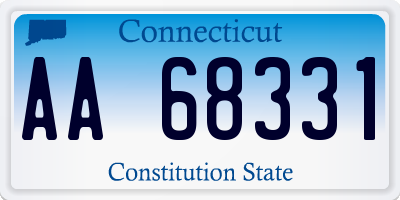 CT license plate AA68331