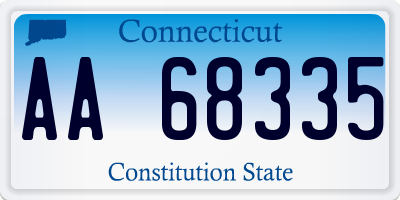 CT license plate AA68335