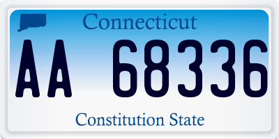 CT license plate AA68336