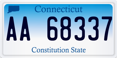 CT license plate AA68337