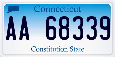 CT license plate AA68339