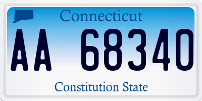 CT license plate AA68340