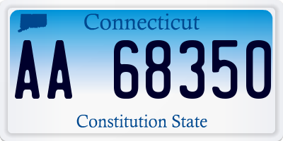 CT license plate AA68350