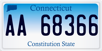 CT license plate AA68366