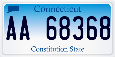 CT license plate AA68368