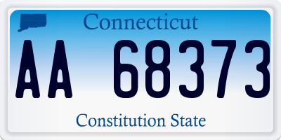 CT license plate AA68373