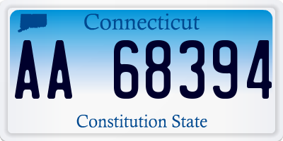 CT license plate AA68394