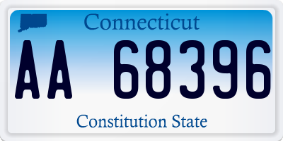 CT license plate AA68396