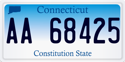 CT license plate AA68425