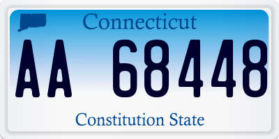 CT license plate AA68448
