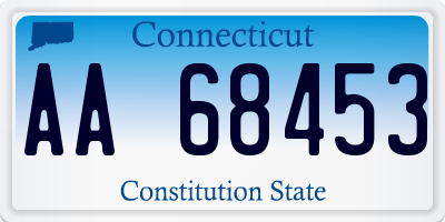 CT license plate AA68453