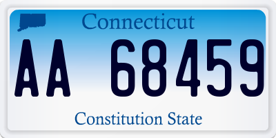 CT license plate AA68459