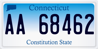 CT license plate AA68462
