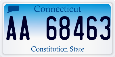 CT license plate AA68463