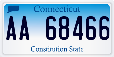 CT license plate AA68466