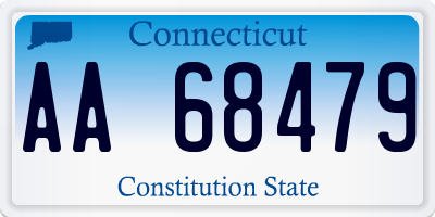 CT license plate AA68479