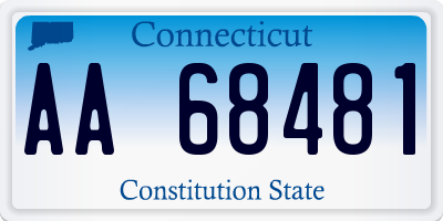 CT license plate AA68481