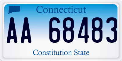 CT license plate AA68483