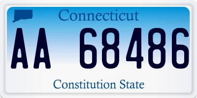 CT license plate AA68486