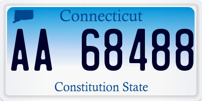 CT license plate AA68488