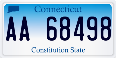 CT license plate AA68498