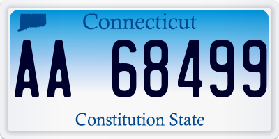 CT license plate AA68499