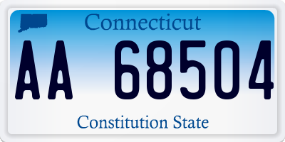 CT license plate AA68504