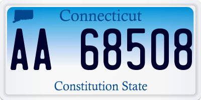 CT license plate AA68508