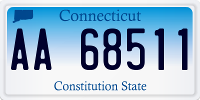 CT license plate AA68511