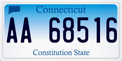 CT license plate AA68516