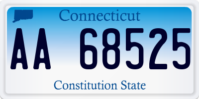 CT license plate AA68525