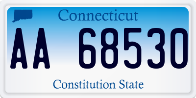 CT license plate AA68530