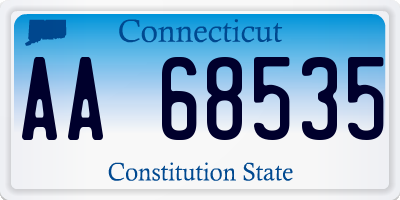 CT license plate AA68535
