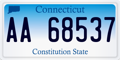 CT license plate AA68537