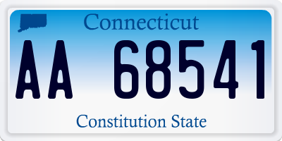 CT license plate AA68541