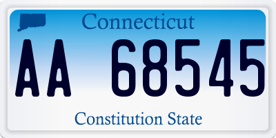 CT license plate AA68545