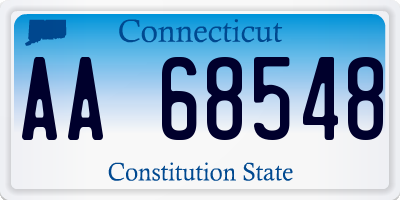 CT license plate AA68548