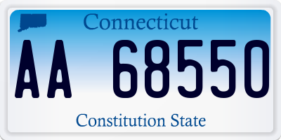 CT license plate AA68550