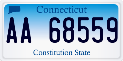 CT license plate AA68559