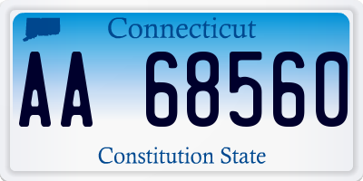 CT license plate AA68560